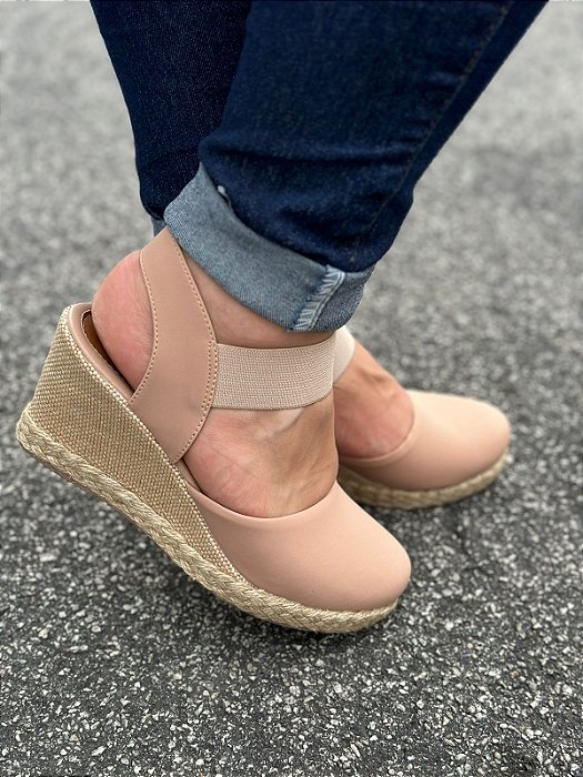 Anabela Espadrille ELÁSTICO Nude