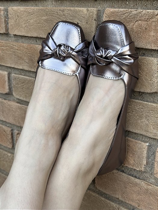 Mocassim Comfort Nó Prata Onix