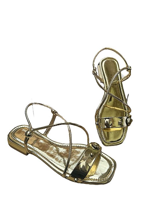 Sandália Saltinho Marte Dourada