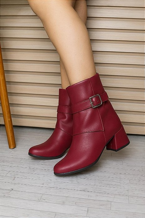 Bota Capa Salto Bloco Livia Marsala