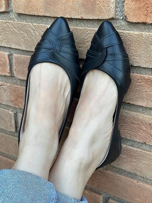 Sapatilha Bico Fino Arizona Preta