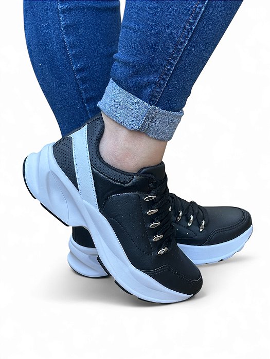 Tênis Plataforma Chunky Preto