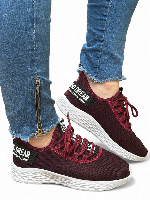 Tênis Meia Run Marsala