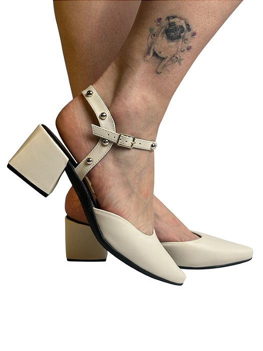 Scarpin Spike Off White