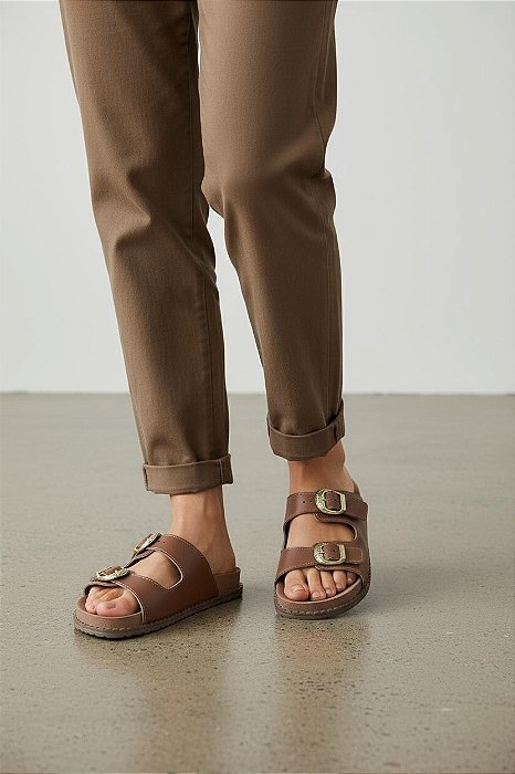 Birken Fivela Dupla Caramelo