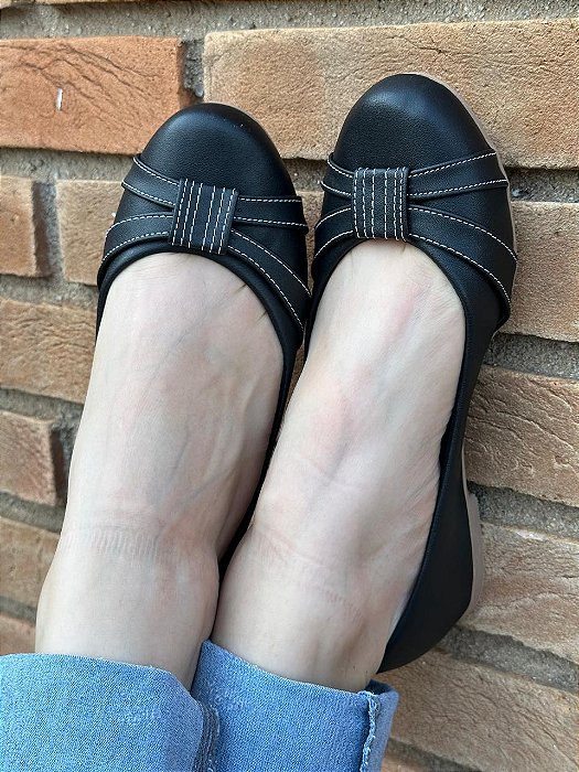 Sapatilha Redonda Siena Preta