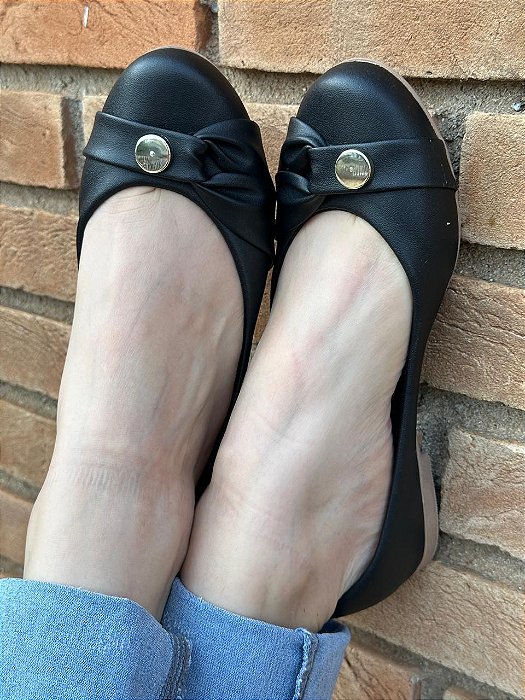 Sapatilha Redonda Comfort Omã Preta