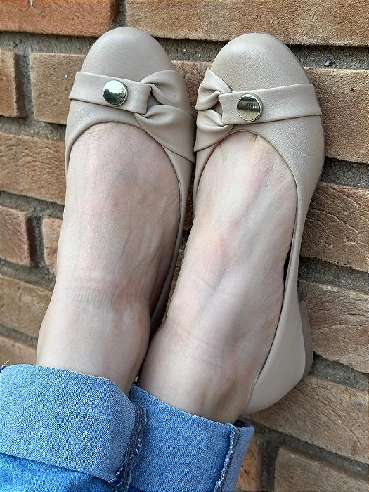 Sapatilha Comfort Redonda Omã Amêndoa