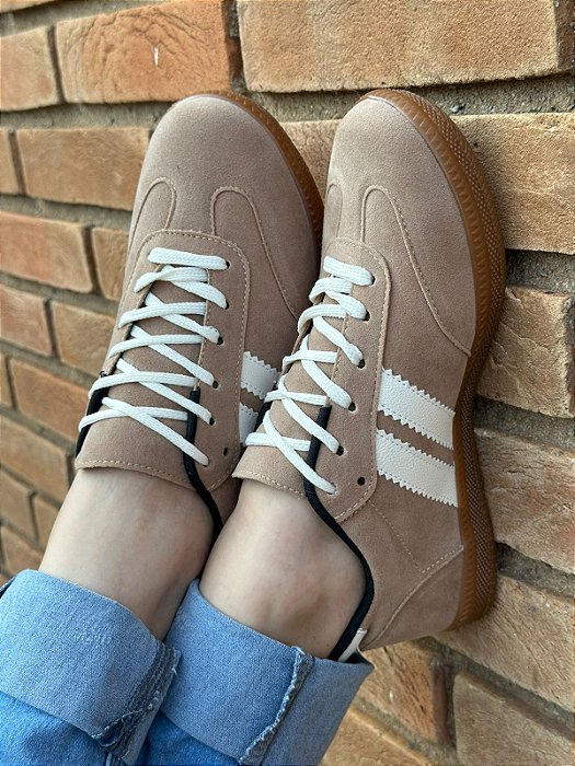 Tênis Samb CAMURÇA Capuccino Listra Branca