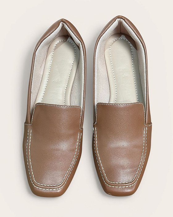 Mocassim Comfort Bordado Caramelo