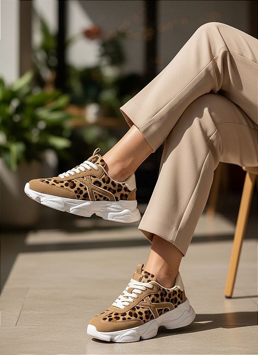 Tênis Plataforma New York Onça