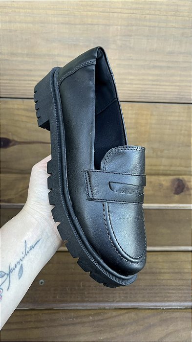Mocassim Tratorado Total Preto