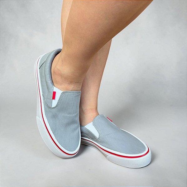 Slip On Old School Cinza