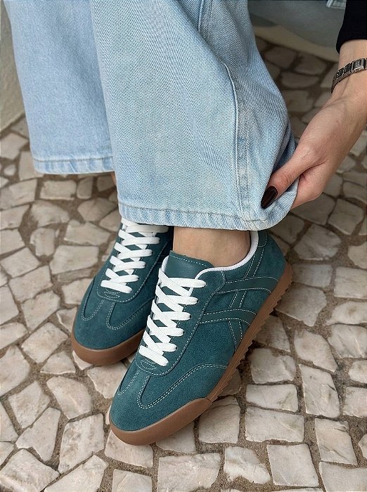 Tênis Cadarço Casual Verde