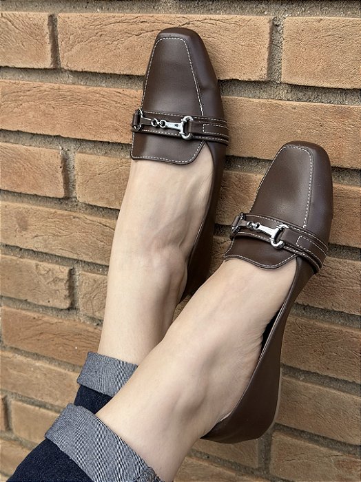 Mocassim Comfort Júpter Fivela Café