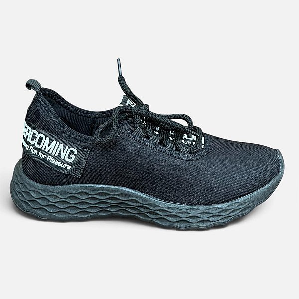 Tênis Meia Run Preto Total