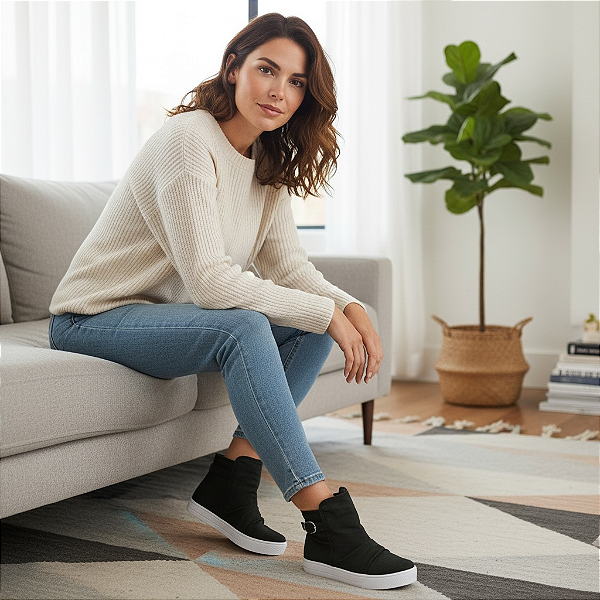 Bota Sanfonada Preta Moletinho