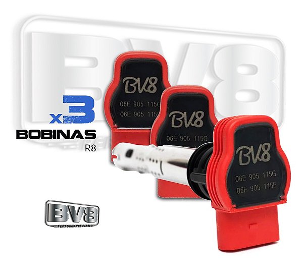 Kit 3 bobinas ignição BV8 R8 - Audi/Volks/Porsche