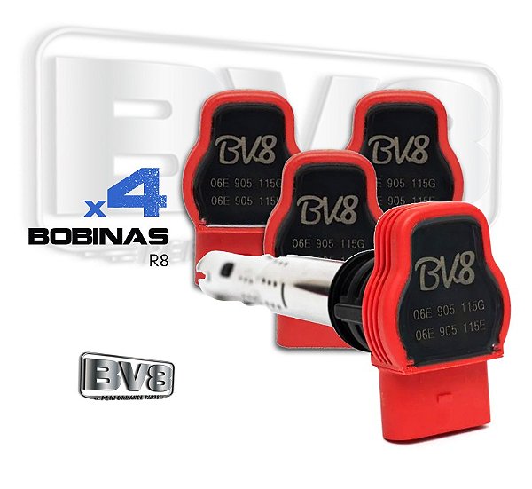 Kit 4 bobinas ignição BV8 R8 - Audi/Volks/Porsche