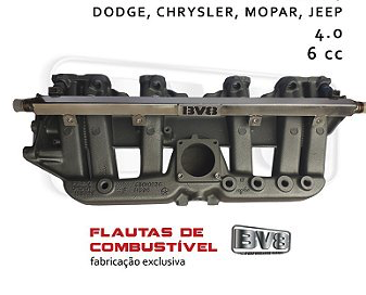 Flauta de combustível 4.0 6cc AN 08 Dodge/Chrysler/Mopar/Jeep