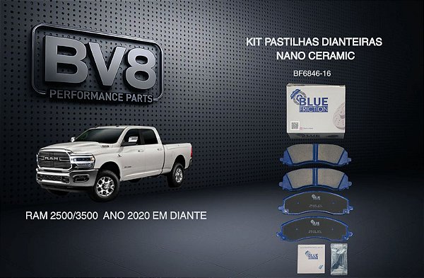 Pastilha de freio Dianteira RAM 2500 e 3500 -BLUE NANO CERÂMICA 2020 EM DIANTE