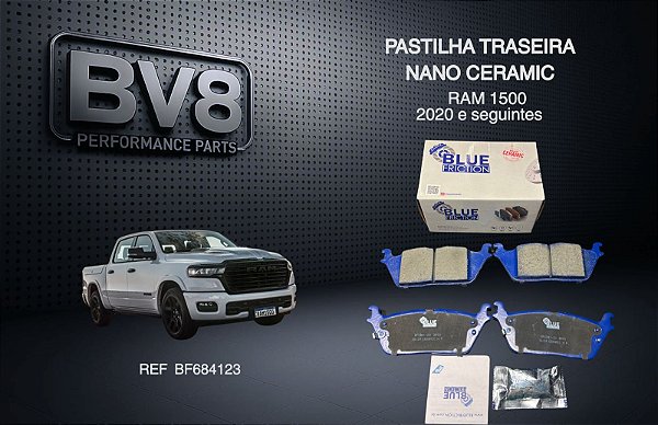 Pastilha de freio Traseira em Nano ceramic - Blue- RAM1500 2020 EM DIANTE
