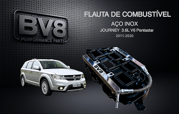 Flautas de Combustível em Aço Inox AN 06 - V6 3.6 PENTASTAR - DODGE JOURNEY