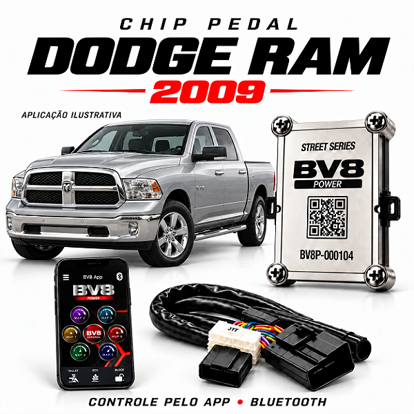 Chip Pedal DODGE RAM 2009 BV8 Power App Bluetooth Street Series