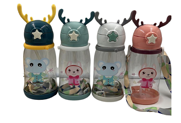 GARRAFA INFANTIL COM ALÇA E ANIMAIS 500ML JL-005