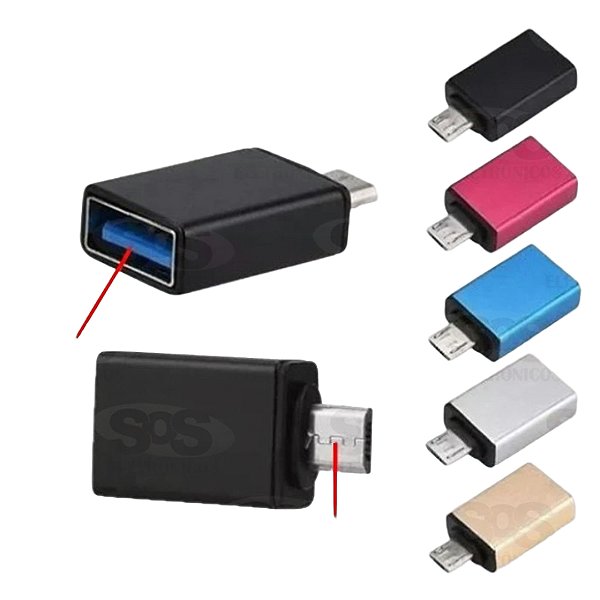 Adaptador Micro Usb V8 X Usb 3.0 Otg Para Conectar Pendrive
