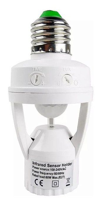 Sensores De Presença Pra Lâmpada Soquete E27 Até 60w.