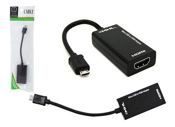 Cabo Adaptador V8 Micro Usb Para Hdmi Mhl Samsung Lg Sony