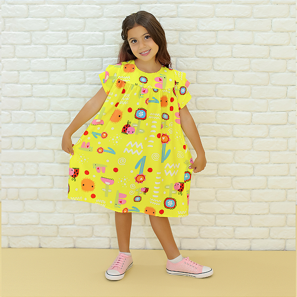 VESTIDO INFANTIL MENINA YELLOW