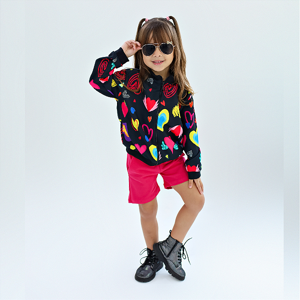 JAQUETA INFANTIL MENINA BLACK