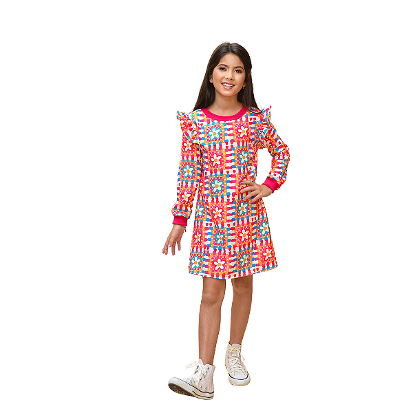 VESTIDO INFANTIL MENINA MANGA LONG MELISSA