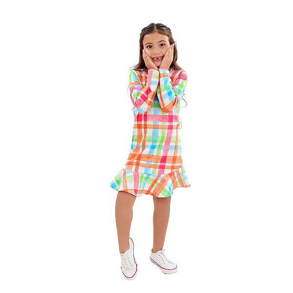 Vestido Infantil Menina Xadrez Ana