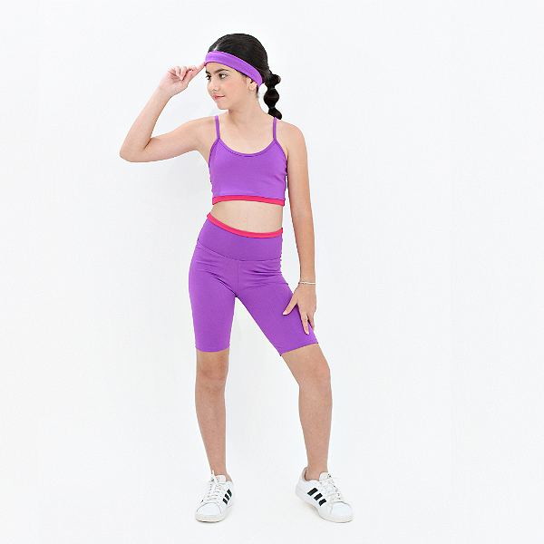 Conjunto Infantil Fitness Bermuda com Top Helena