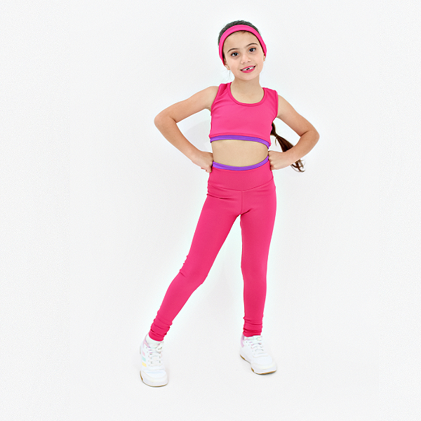 Conjunto Infantil Fitness Calça com Top Elaine