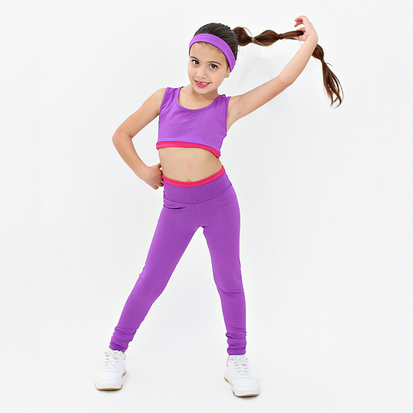 Conjunto Infantil Fitness Calça com Top Hadassa