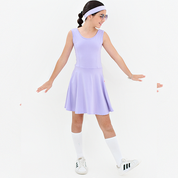 Macacão Infantil Fitness Short Saia Bianca