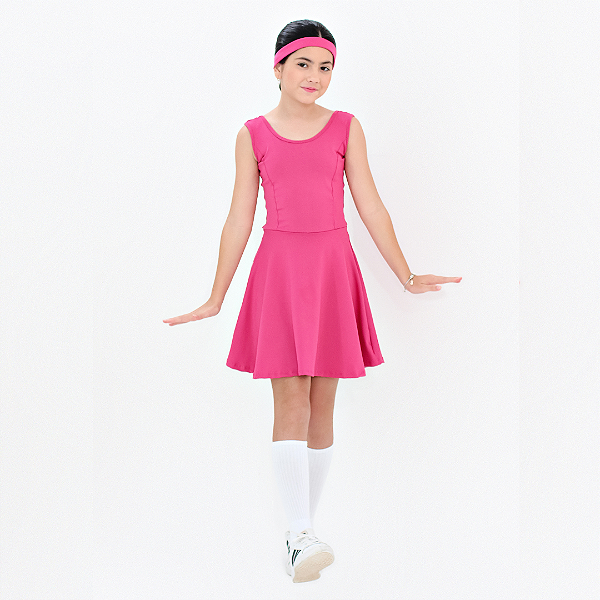 Macacão Infantil Fitness Short Saia Polly