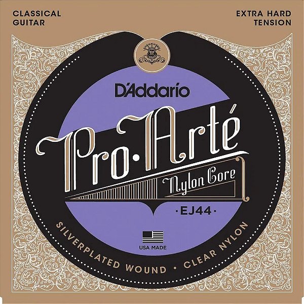 Encordoamento Violão Nylon D'Addario Pro-Arte EJ44 Sup. Alta