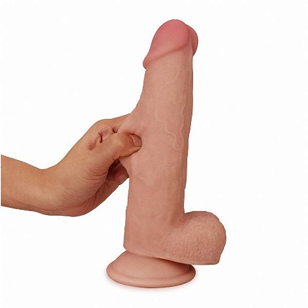 PÊNIS COM TESTÍCULO E VENTOSA SUPER REALISTA 19 CM