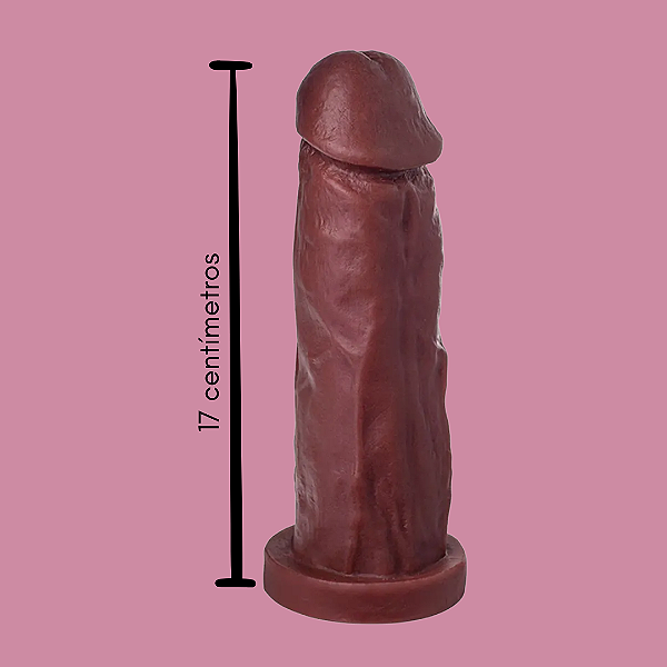 PENIS DE BORRACHA COM GLANDE MARCADA 17 CM x 4,5 CM