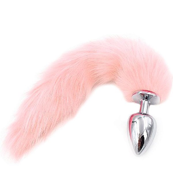 PLUG ANAL RABO DE RAPOSA ROSA TAM M