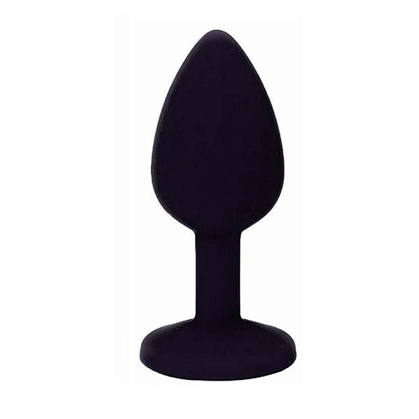 PLUG ANAL AVELUDADO EM SILICONE COM PEDRA G