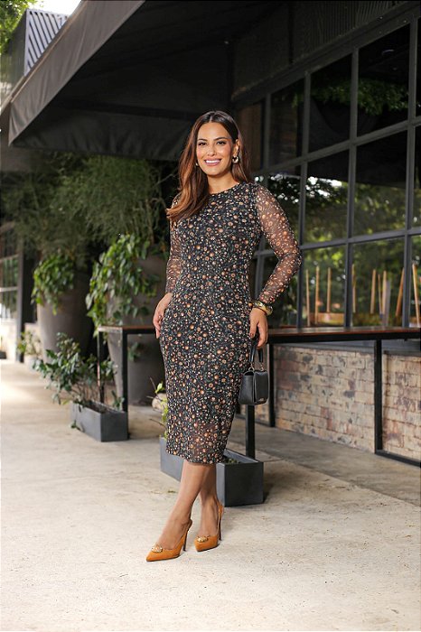 Vestido Raquel Tule com Forro