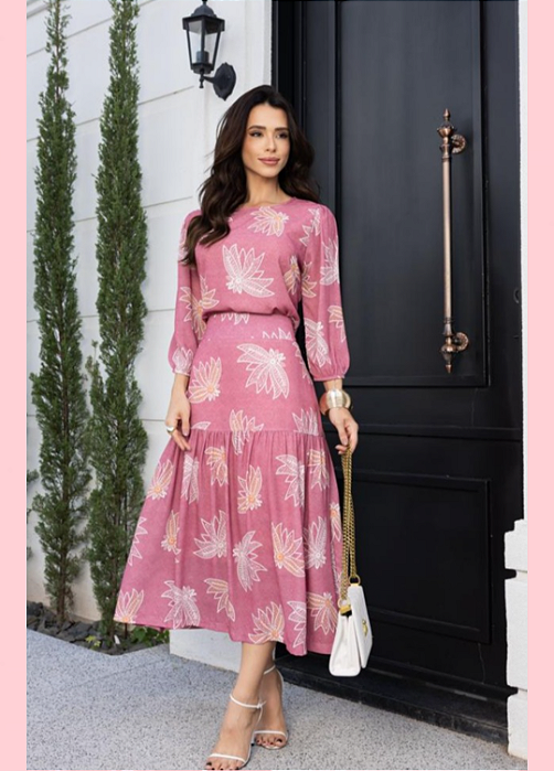 Conjunto Ivone Saia Crepe Georgette Forrada