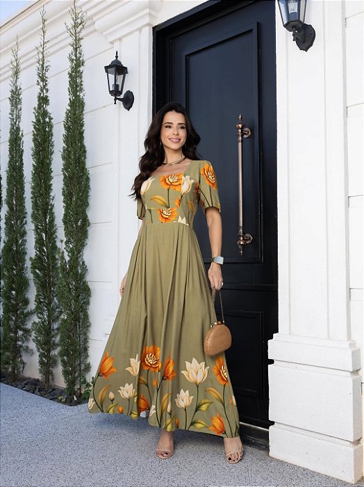 Vestido Betina Viscolinho Tamanho Único