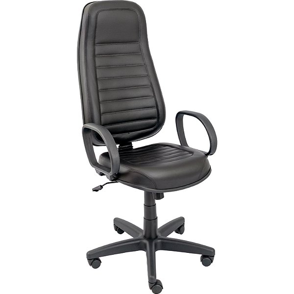 Cadeira Giratória Presidente Alta Costurada Com Braços - 32958 - Casa das Cadeiras Goiânia